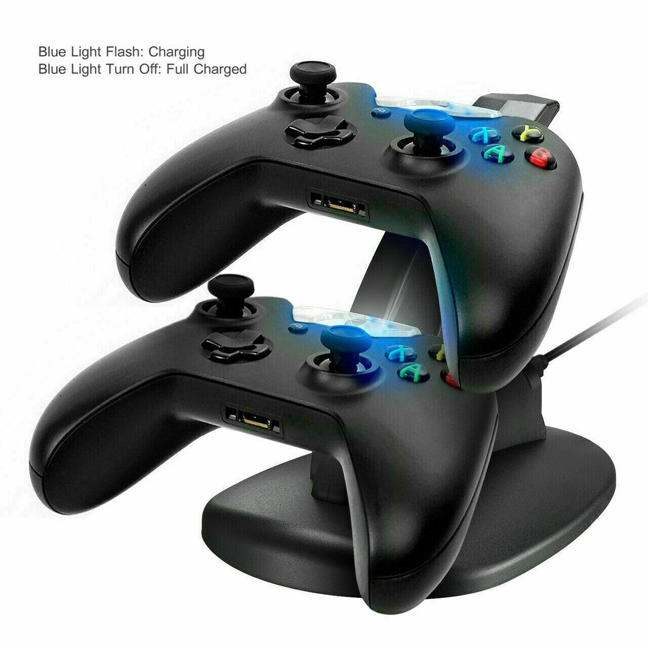 for Xbox One/One X/One S Controller Dual Charger Dock Station Charging Stand