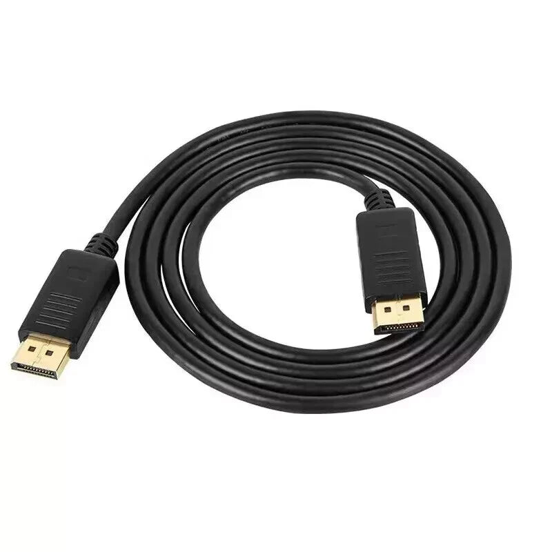 DisplayPort to Display Port Cable DP Male to Male Cord 4K HD w/o Latches 6/10/15 Feet