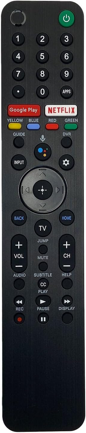 RMF-TX500U Replacement Voice Remote Compatible with Sony TV KD-75X750H KD-55X750H XBR-43X800H XBR-49X800H XBR-55X800H XBR-55X900H XBR-55X950H XBR-65X800H XBR-65X900H XBR-65X950H XBR-75X800H Black