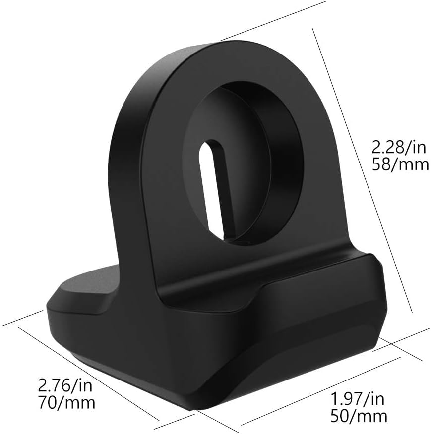 Stand for Samsung Galaxy Watch 4/Watch 4 Classic/Watch 3 41mm 45mm/Active 2 40mm 44mm,Non-Slip Silicone Charging Dock Holder,Charger Bracket with Integrated Cable Management Slot (No Charger Cable)