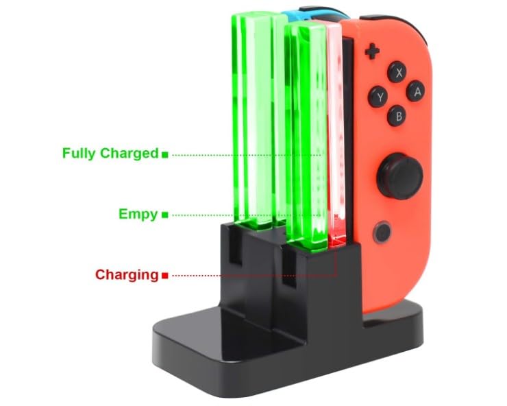SGElectronicx Charging Dock Compatible with Nintendo Switch for Joy Con & OLED Model Controller with LED Light Indication, Charger Stand Station with Charging Cable