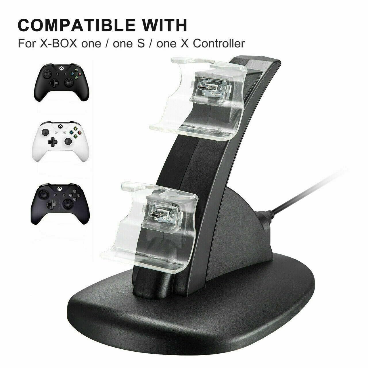 for Xbox One/One X/One S Controller Dual Charger Dock Station Charging Stand