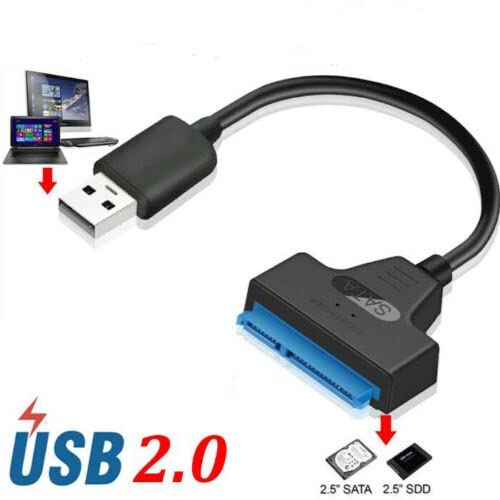 SGElectronix USB 2.0 to SATA 22 Pin Laptop Hard Disk Drive SSD Adapter Converter Cable