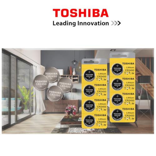 TOSHIBA CR2450 3V Lithium Coin Cell Child-Resistant Blister Pack