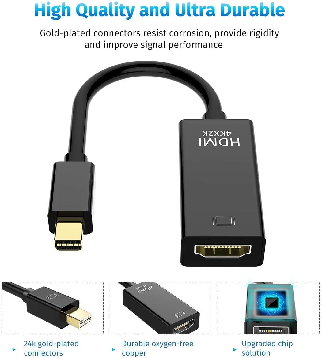 SGElectronix Mini DisplayPort to HDMI Adaptor 2 Pack