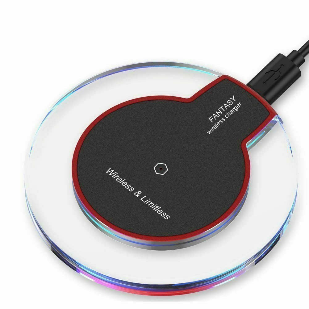 SGelectronicx Universal Qi Wireless Charger Charging Pad for iPhone X 8 XS Max XR i11 11Pro 11ProMax 12 12Pro 12 ProMax, Galaxy and More Black
