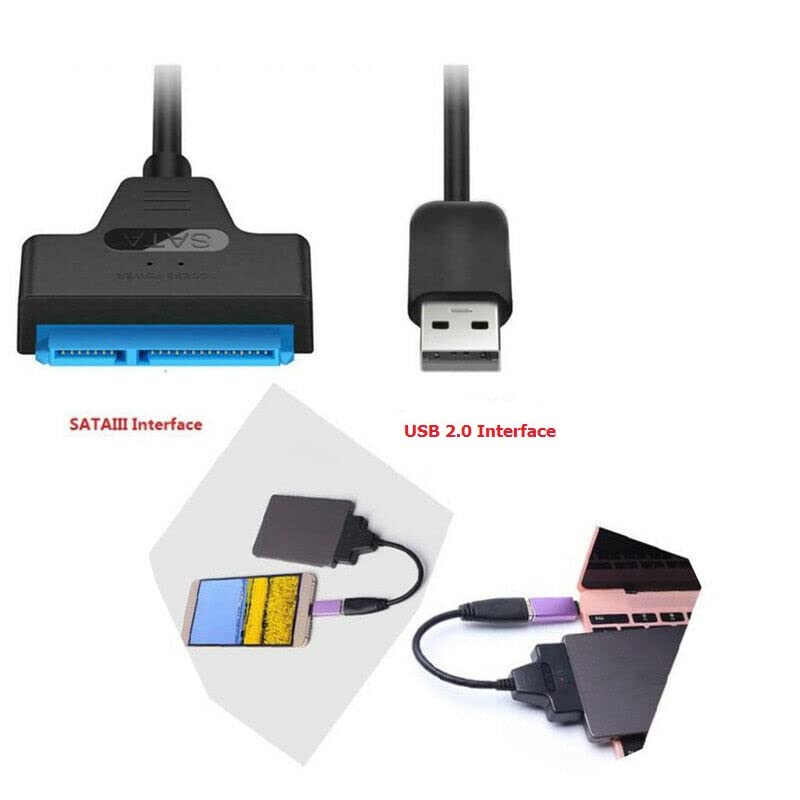 SGElectronix USB 2.0 to SATA 22 Pin Laptop Hard Disk Drive SSD Adapter Converter Cable