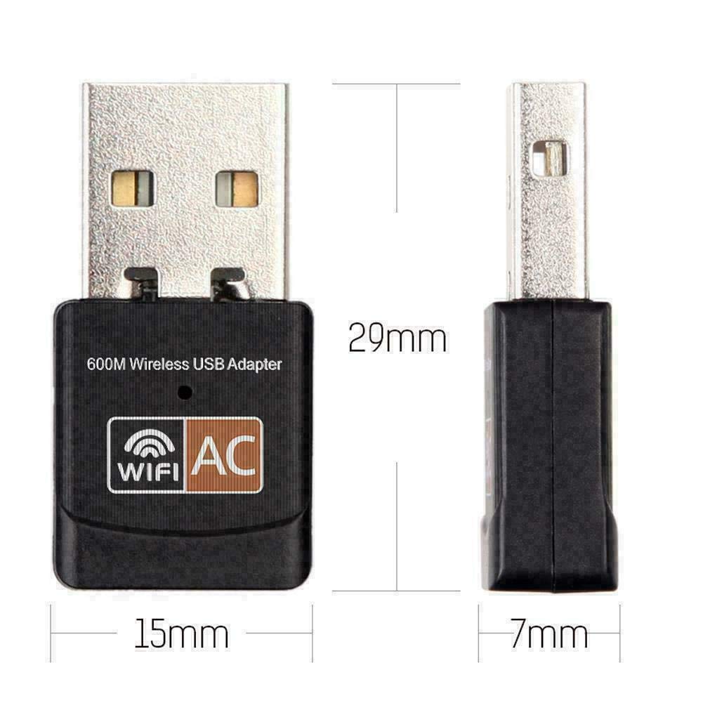 USB WiFi Adapter, AC600 Mbps Dual Band 2.4/5Ghz Wireless USB Mini WiFi New Network Adapter 802.11 Mini Wireless for Laptop/Desktop/PC, Support Desktop Laptop MAC Book Windows Notebook