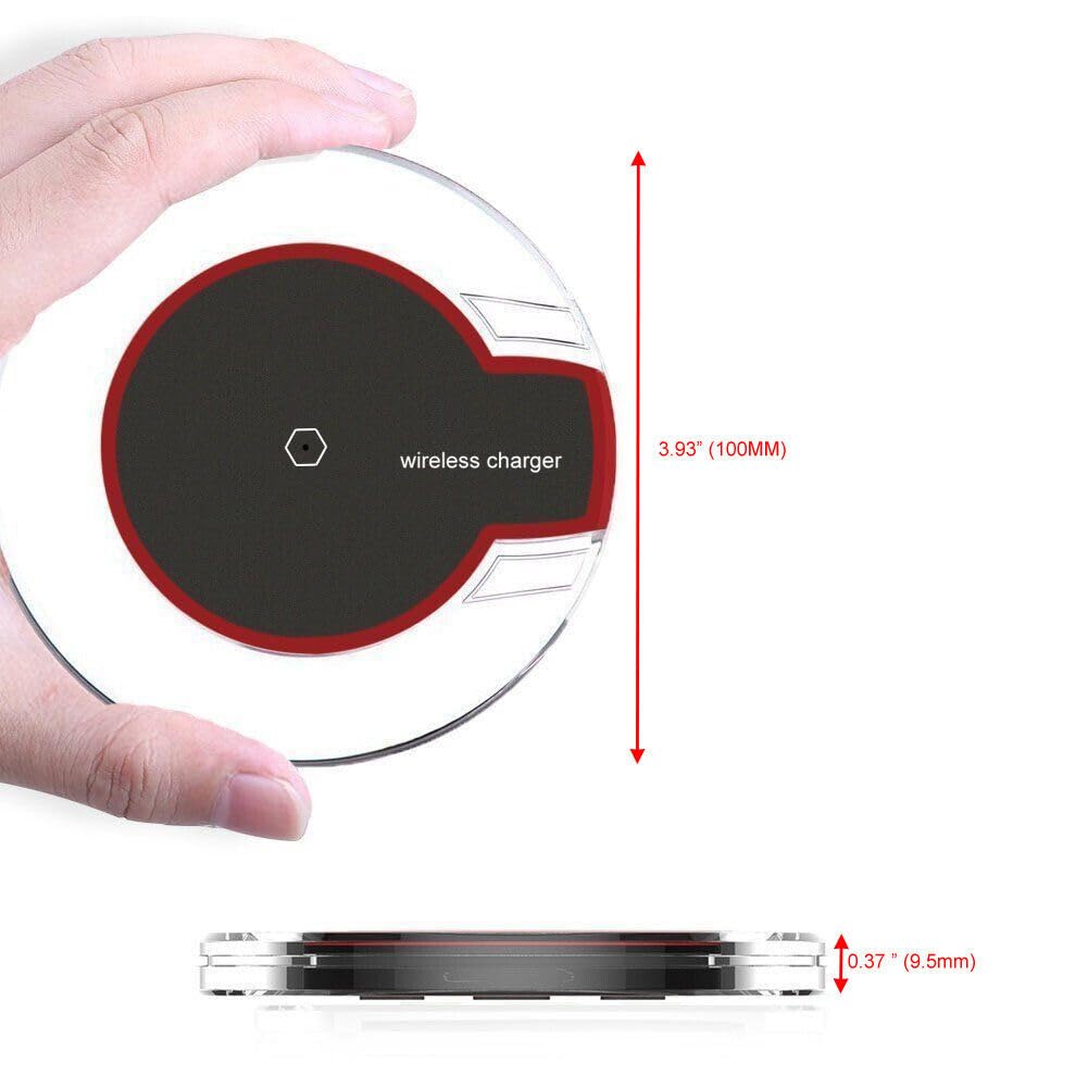 SGelectronicx Universal Qi Wireless Charger Charging Pad for iPhone X 8 XS Max XR i11 11Pro 11ProMax 12 12Pro 12 ProMax, Galaxy and More Black