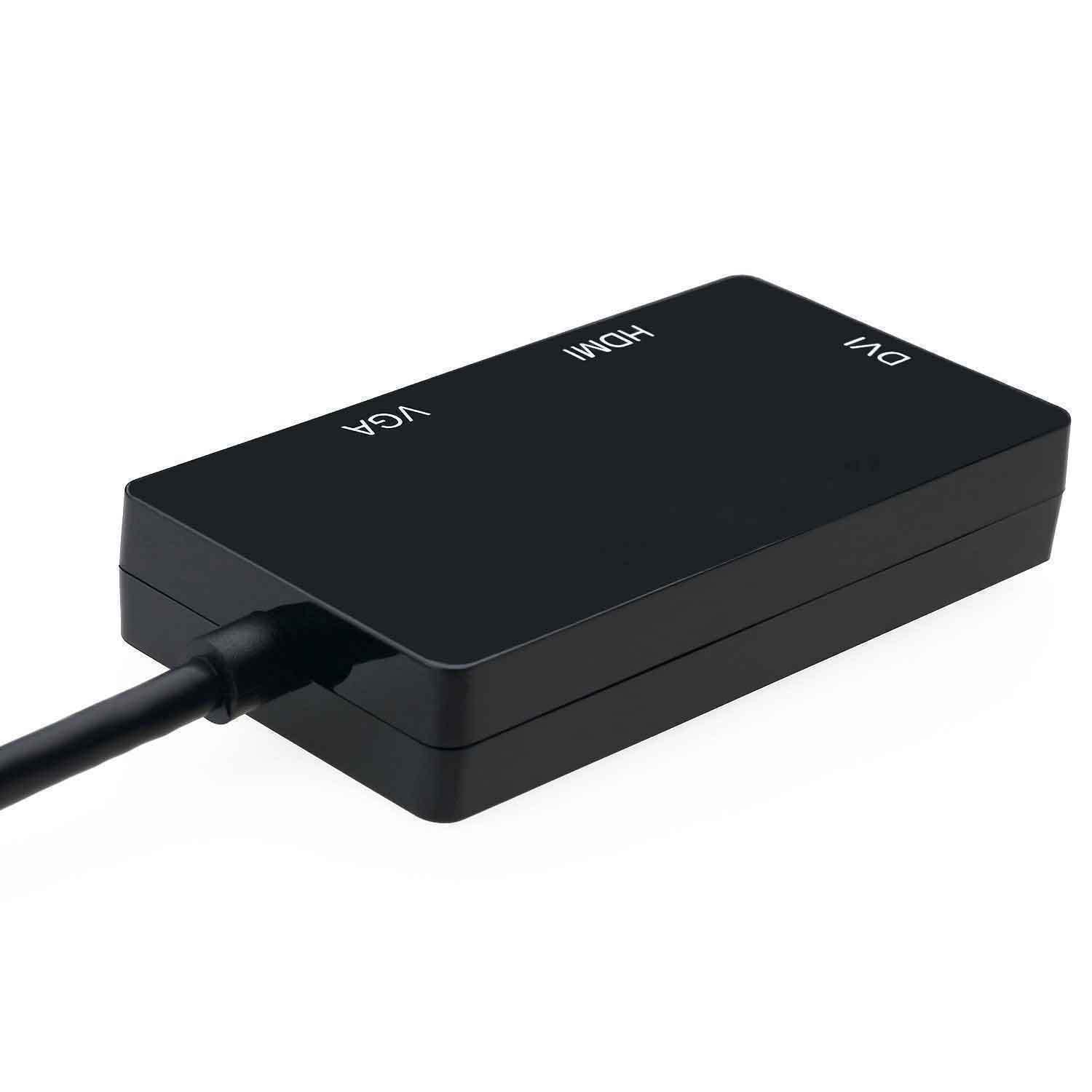 SGElectronix 3 in 1 Displayport DP Male to HDMI/DVI/VGA Female Adapter Converter Cable 1080P
