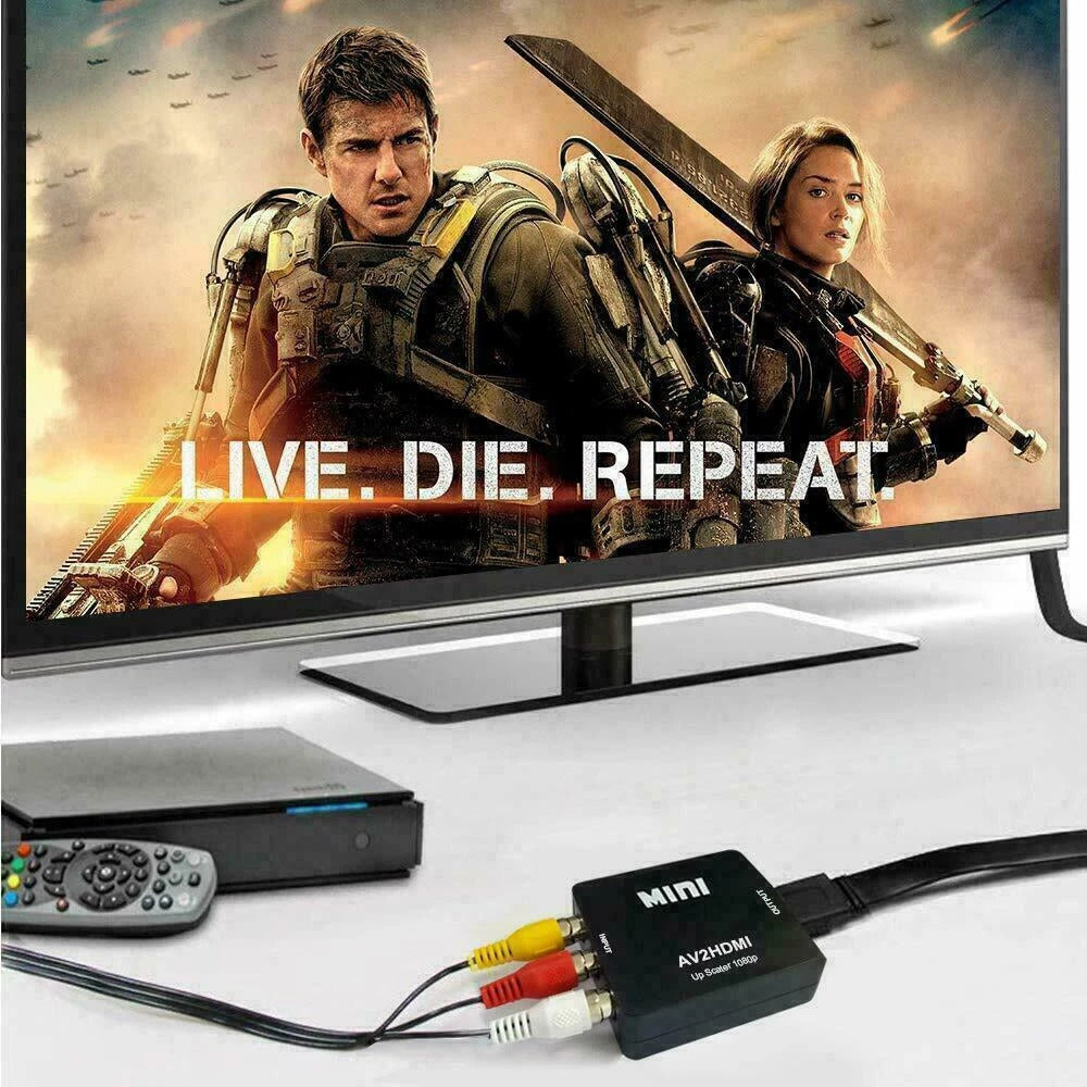RCA to HDMI Converter Adapter AV 1080P For TV Audio Video Composite CVBS AV2HDMI