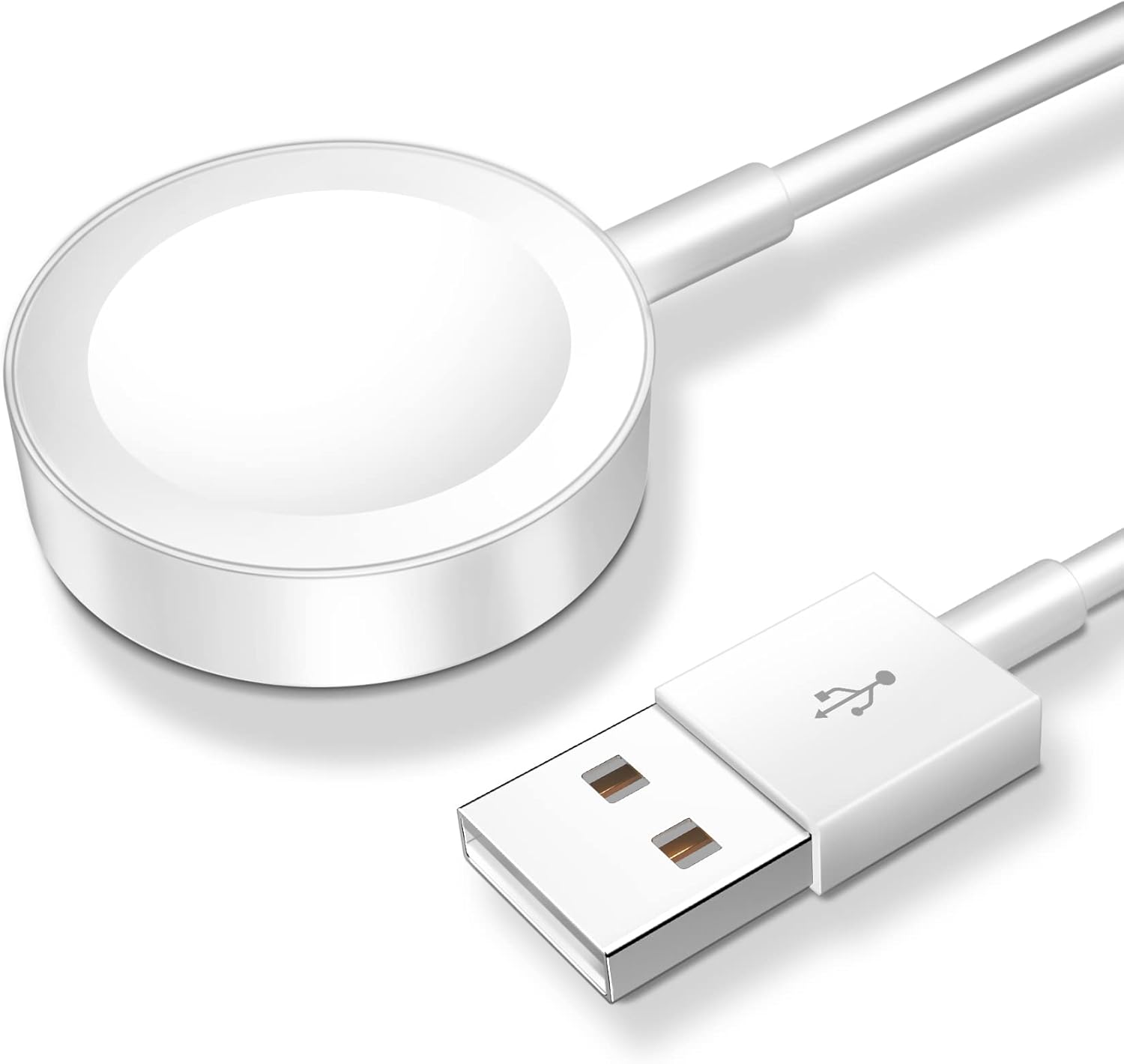 Magnetic USBA Charging Cable Charger For Apple Watch Series 5/6/SE/8/9/Ultra White