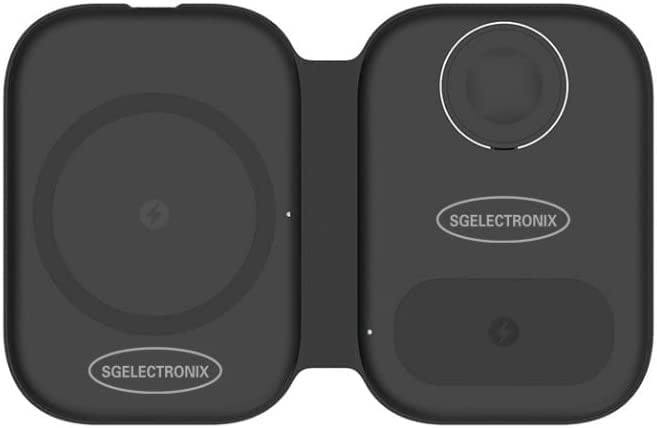 3 in 1 Charging Station for Apple Multiple Devices, Foldable Wireless Charger for iPhone 14/13/12/11/Pro/Max/XS/Max/XR/XS/X, Apple Watch 8/7/6/SE/5/4/3/2, Airpods Pro/3/2/1