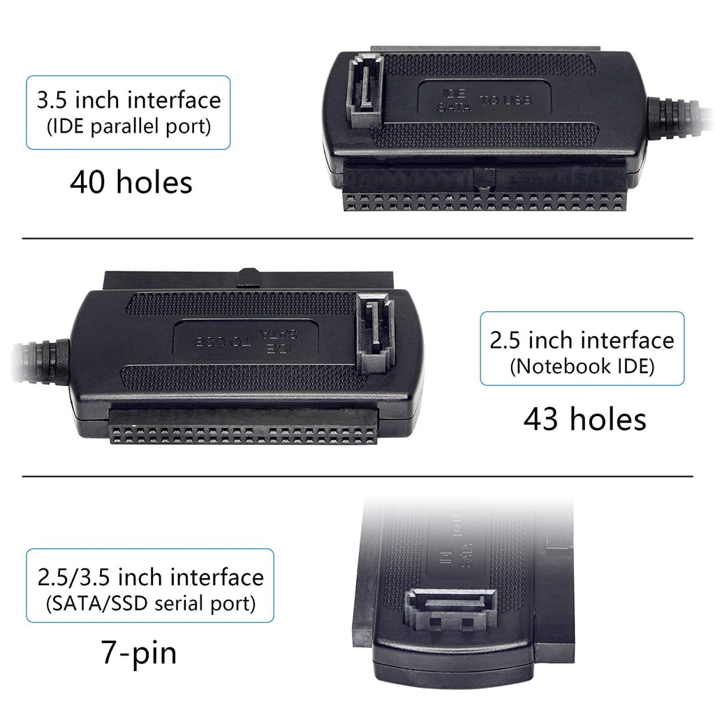 SGElectronix New IDE SATA to USB 2.0 Adapter Converter Cable for 2.5 3.5 Inch Hard Drive HD