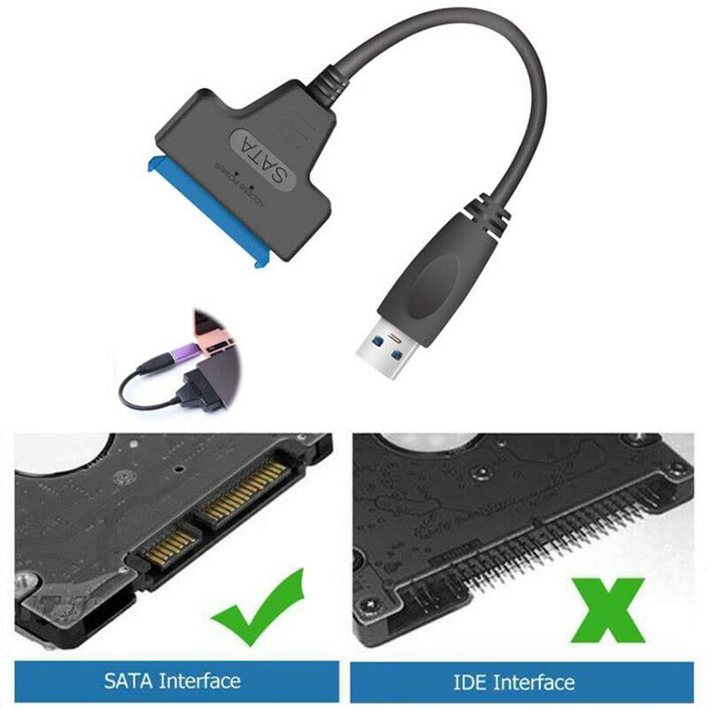 SGElectronix USB 2.0 to SATA 22 Pin Laptop Hard Disk Drive SSD Adapter Converter Cable