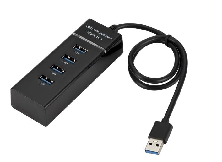 SGElectronix 4-Port USB Hub 3.0 for Laptop USB 3.0 Hub 5Gbps Multiport Adapter Portable Travel, USB Hub for MacBook Air Por Windows/Mac OS, Linux Flash Drive, Mobile HDD