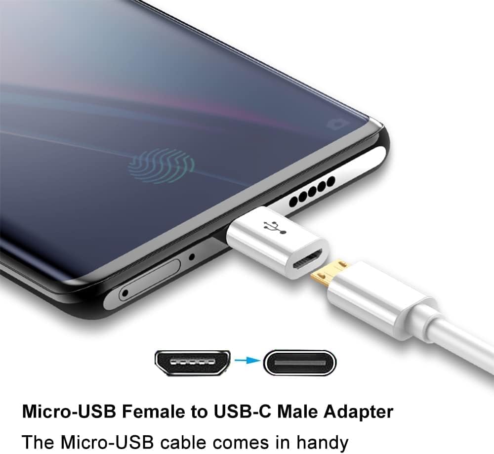 SGElectronix Adapter Micro USB to USB C (4 Pack), OTG Adapter Compatible with Samsung Galaxy, LG, Huawei, Type-C Phones, Tablets and More (2 Black and 2 White)