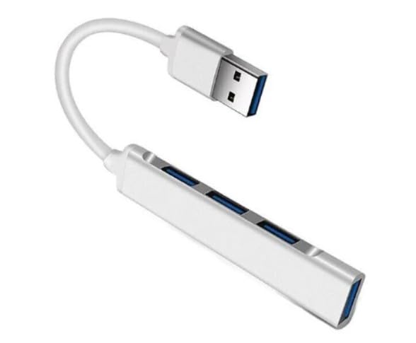 USB Hub 4-Port USB Hub Ultra-Slim Data USB Splitter Portable Aluminium Alloy Mini USB Hub Extensions Applicable for Laptop, MacBook, Mac Mini/Pro, Surface, Notebook PC (USB-A)