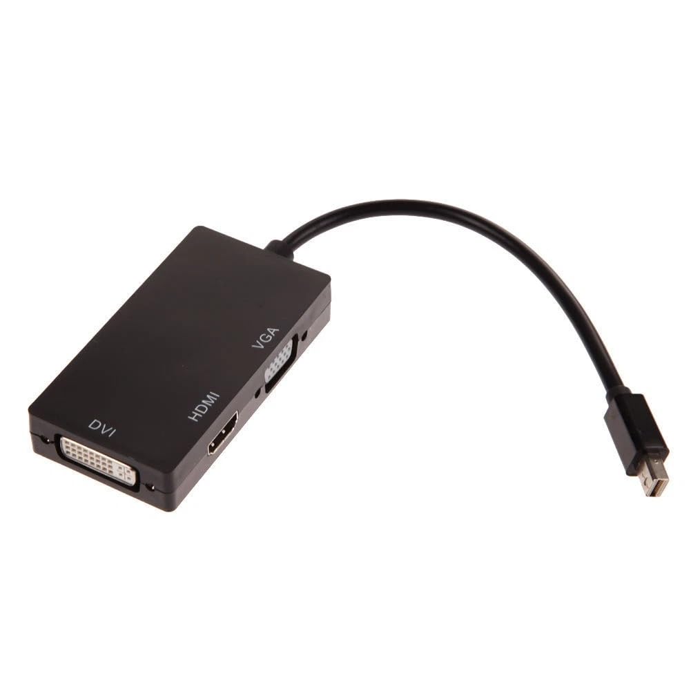 SGElectronix 3 in 1 Mini DisplayPort Adapter - 1080p - Mini DP/Thunderbolt to HDMI/VGA/DVI Splitter for Your Monitor (MDP2VGDVHD)