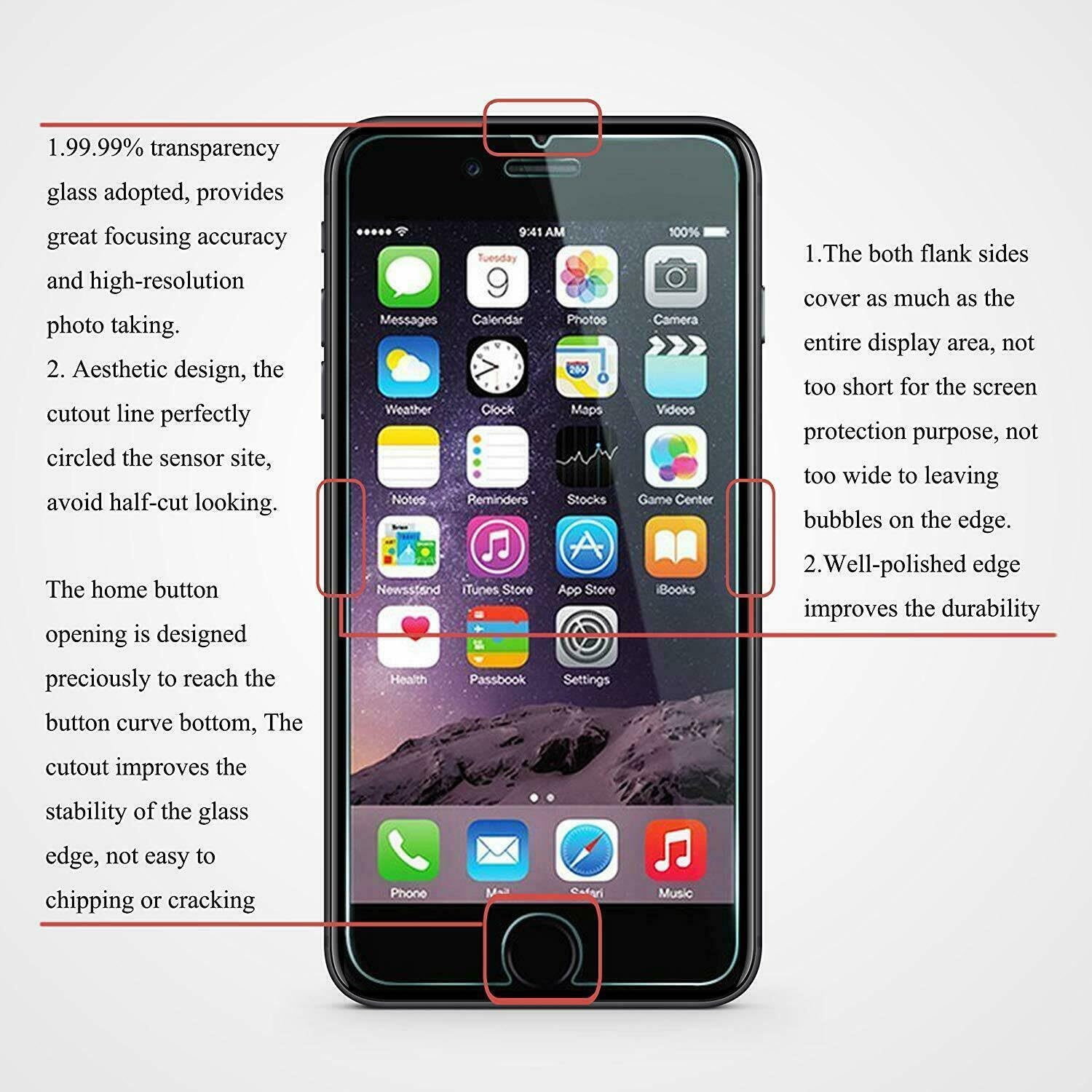 SGElectronix Tempered Glass Clear For iPhone 16 Pro Max Impact Resistant Tempered GLASS Screen Protector 3-PACK