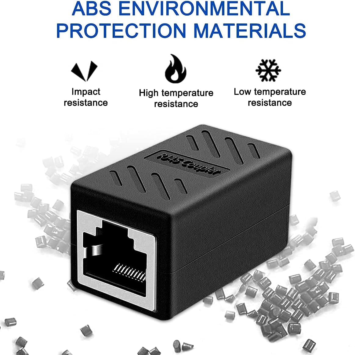 SGElectronix RJ45 Coupler，Ethernet Coupler, in Line Coupler for Cat7/Cat6/Cat5e/Cat5 Ethernet Cable Extender Adapter Female to Female (6 Pack Black)