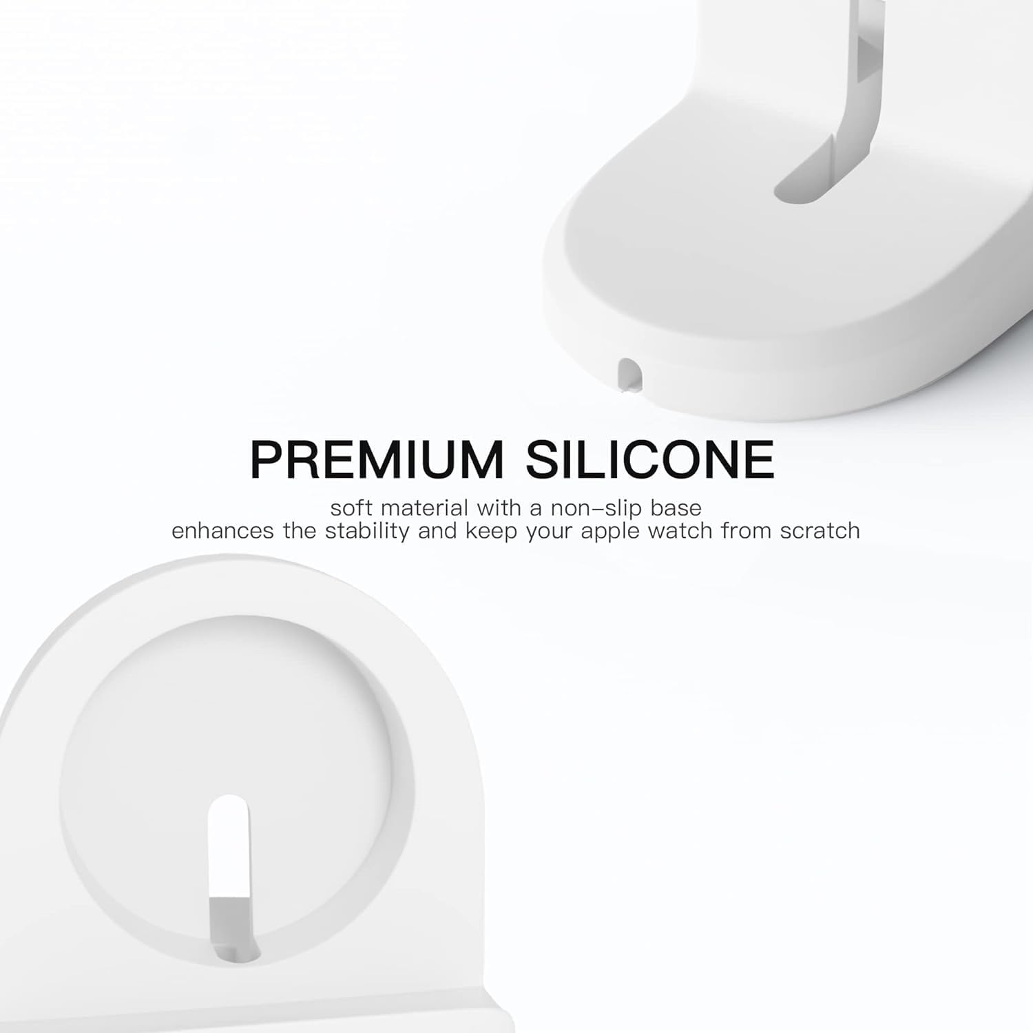 SGElectronix Compact Stand Compatible with iWatch Series7/SE &Series6/Series 5 /Series 4/Series 3/Series 2 / Series 1 - Nightstand Mode (44mm/40mm/38mm/42mm Compatible)(White)