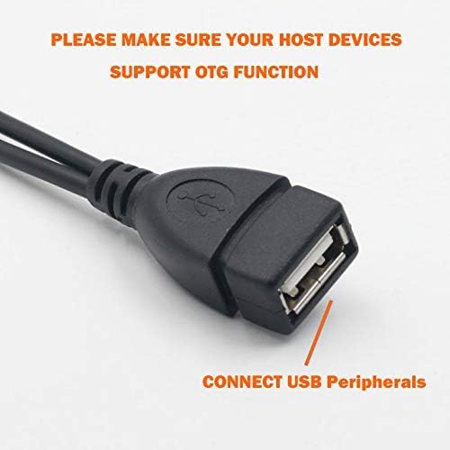 SGElectronix 2-in-1 Micro USB to USB Adapter (OTG Cable + Power Cable) for Fire Stick, PlayStation Classic and More - 2 Pack Black