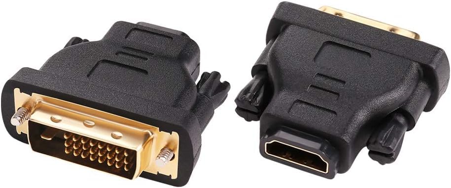SGElectronix DVI-Male to HDMI Female DVI-D Port Converter 4K 1080P Gold Plated Connector