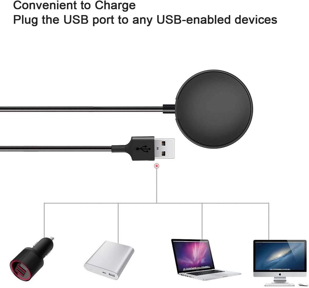 SGElectronix Compatible with Samsung Galaxy Watch 6/6 Classic/ 5/5 Pro/4/4 Classic/3/Active 2/Active,1-Pack Replacement USB Wireless Charging Cable Dock Stand for Galaxy Watch Accessories
