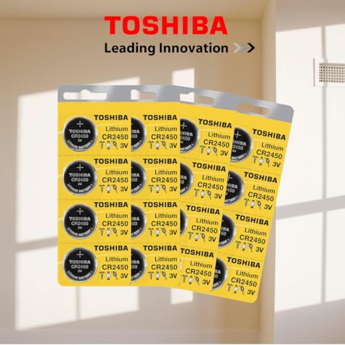 TOSHIBA CR2450 3V Lithium Coin Cell Child-Resistant Blister Pack