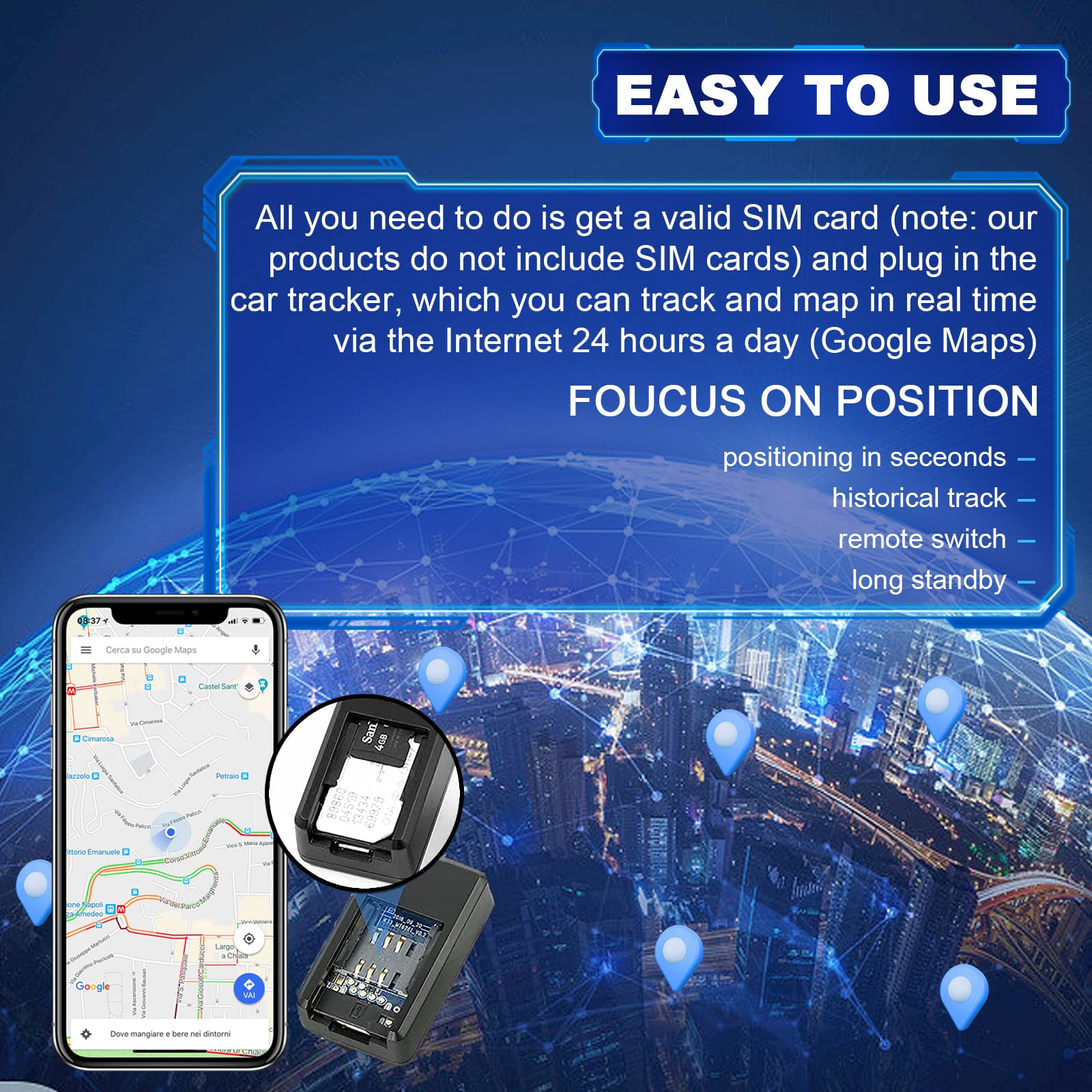 Trailer GPS Tracking Unit with 5-Year Battery Life - no Wires - no Contracts & no Monthly fees
