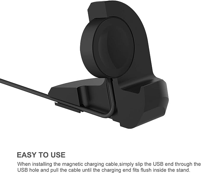 Stand for Samsung Galaxy Watch 4/Watch 4 Classic/Watch 3 41mm 45mm/Active 2 40mm 44mm,Non-Slip Silicone Charging Dock Holder,Charger Bracket with Integrated Cable Management Slot (No Charger Cable)