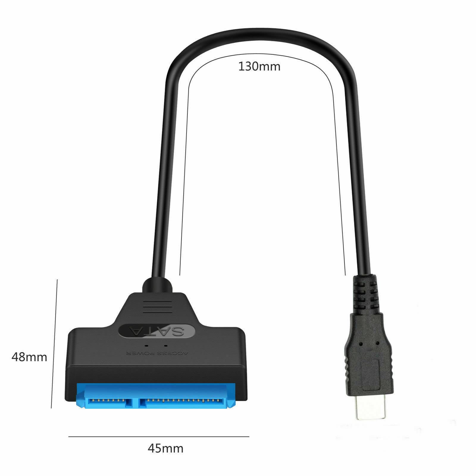 SGElectronix USB 3.1 Type-C to SATA 22 Pin HDD Hard Disk Driver SSD Adapter Cable USB C