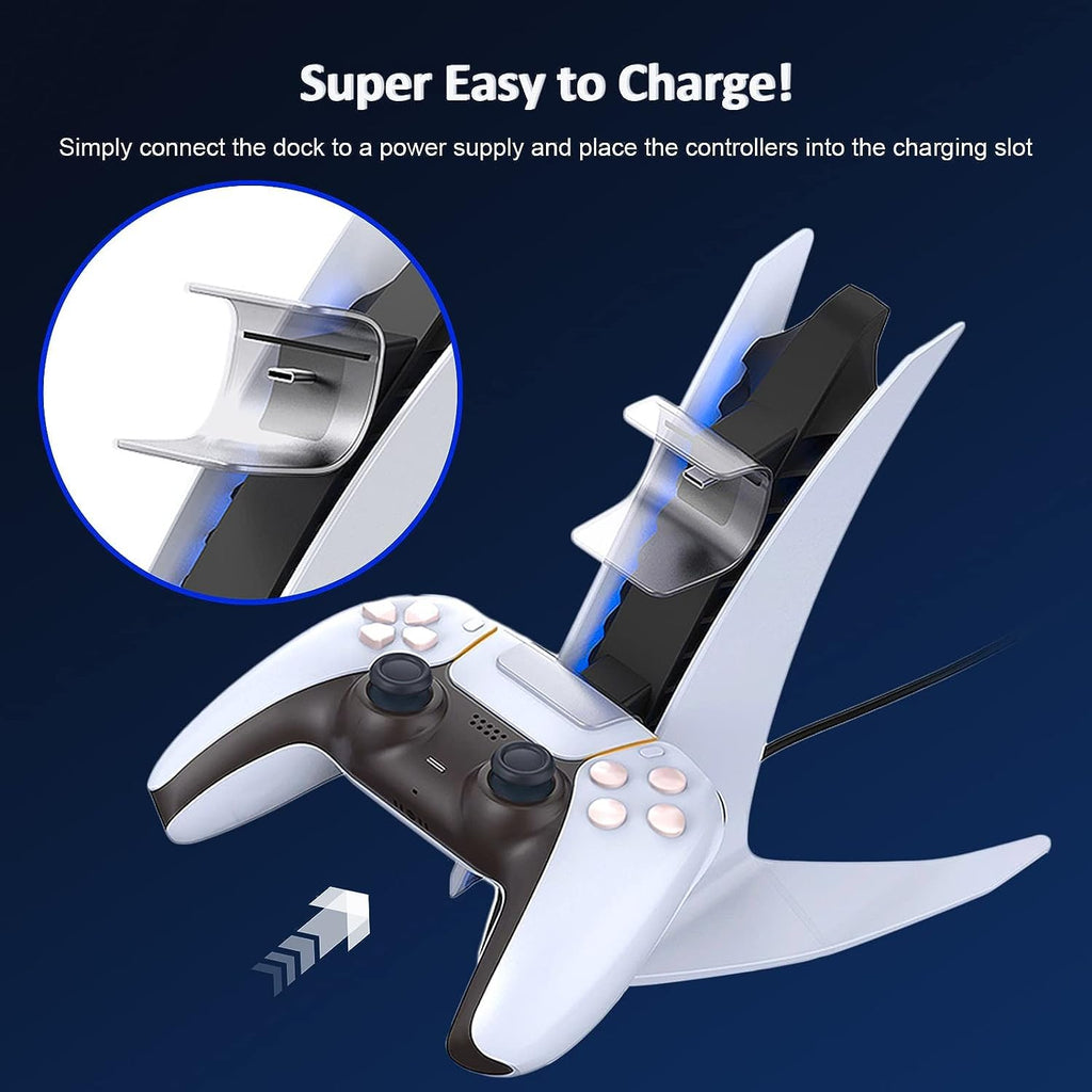 SGElectronicx PS5 Controller Charger Special Edition, Wireless Controller Charging Station with Dual USB C Ports, Fast Charging Dock, Controller Not Included