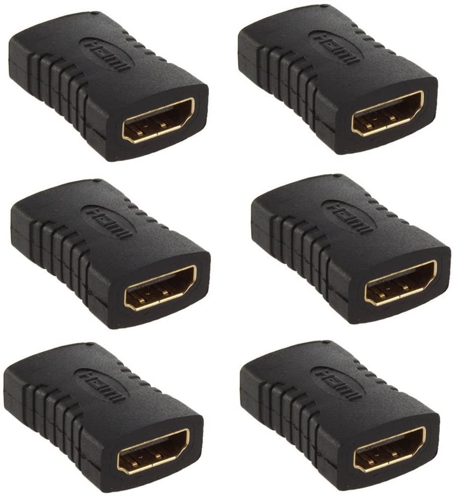 HDMI Female to HDMI Female Coupler Connector Pack 6pcs Adapter Extender F/F High Speed