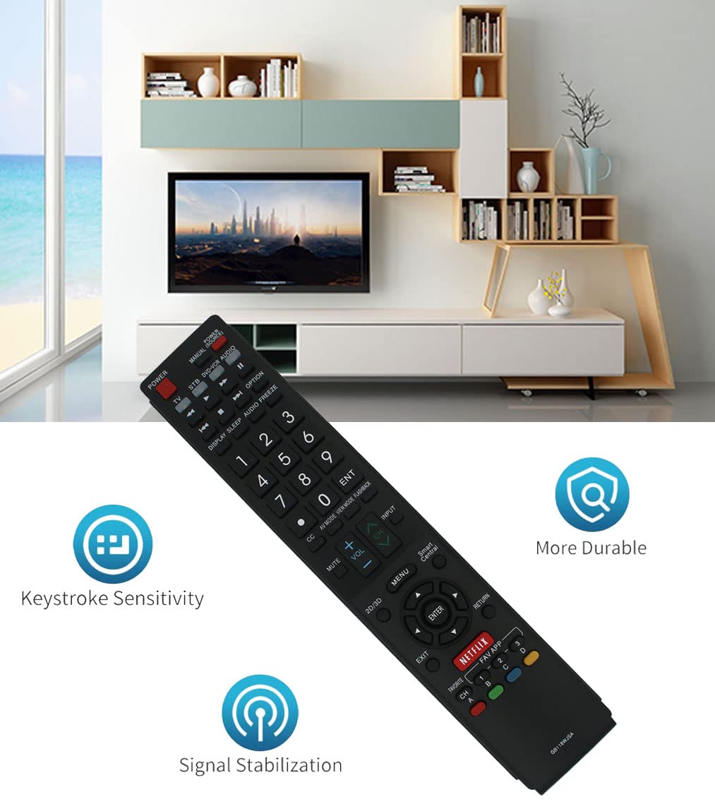Replacement Remote Control Universal for Sharp GA935WJSA GB005WJSA GB004WJSA AQUOS Smart LED HDTV TV
