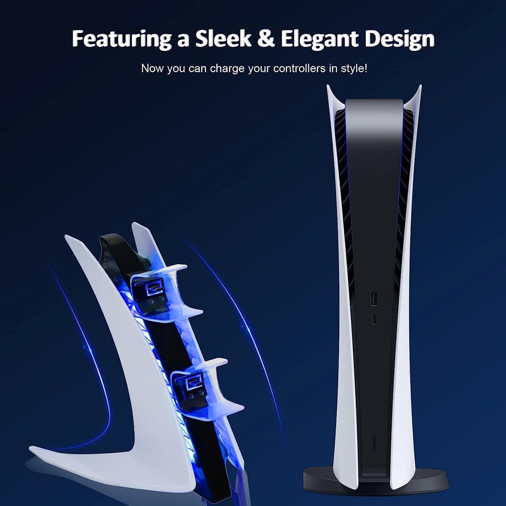 SGElectronicx PS5 Controller Charger Special Edition, Wireless Controller Charging Station with Dual USB C Ports, Fast Charging Dock, Controller Not Included