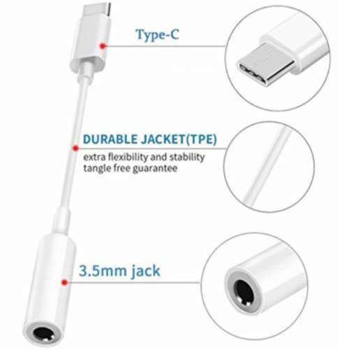 USB Type C to 3.5mm AUX Headphone Adapter for Pixel 2, 3, Pixel 2/3 XL USB-C