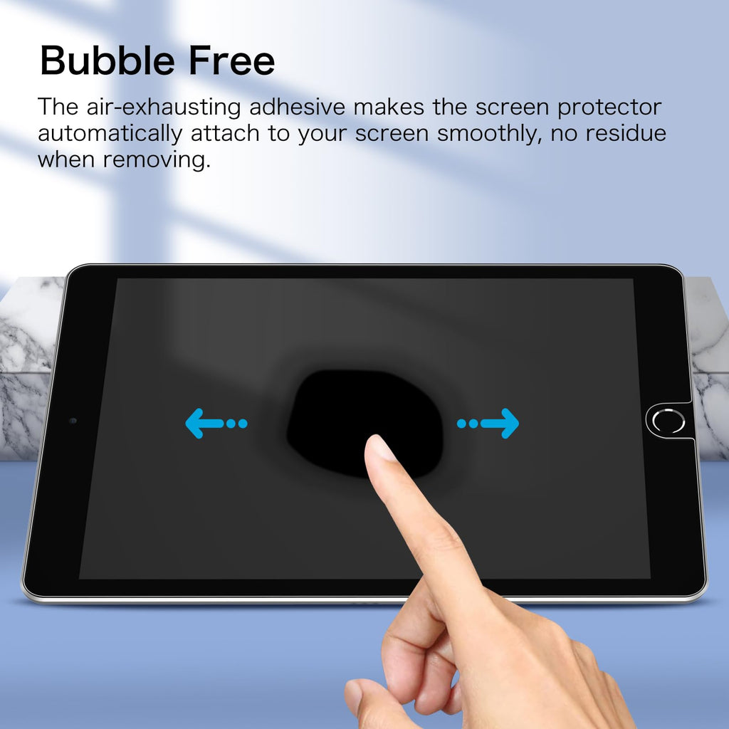 Fintie Tempered Glass Screen Protector for iPad 9th / 8th / 7th Generation (2021/2020 / 2019) 10.2 Inch & iPad Air 3 10.5" (2019) / Pro 10.5" (2017) - Anti Scratch Premium HD Clear 9H Hardness