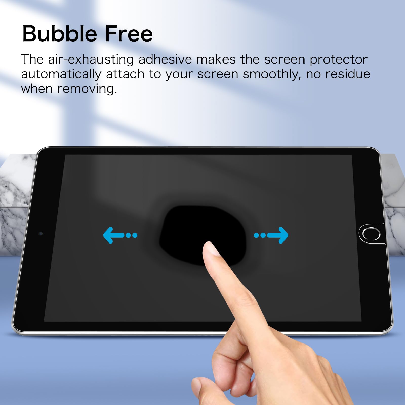 10.2 Tempered Glass Screen Protector for iPad 9th / 8th / 7th Generation (2021/2020 / 2019) 10.2 Inch & iPad Air 3 10.5" (2019) / Pro 10.5" (2017) - Anti Scratch Premium HD Clear 9H Hardness