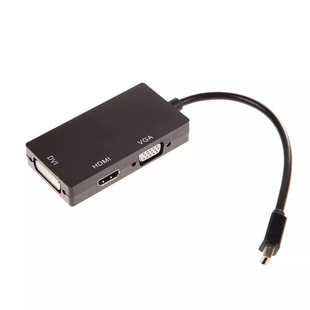 SGElectronix 3 in 1 Mini DisplayPort Adapter - 1080p - Mini DP/Thunderbolt to HDMI/VGA/DVI Splitter for Your Monitor (MDP2VGDVHD)