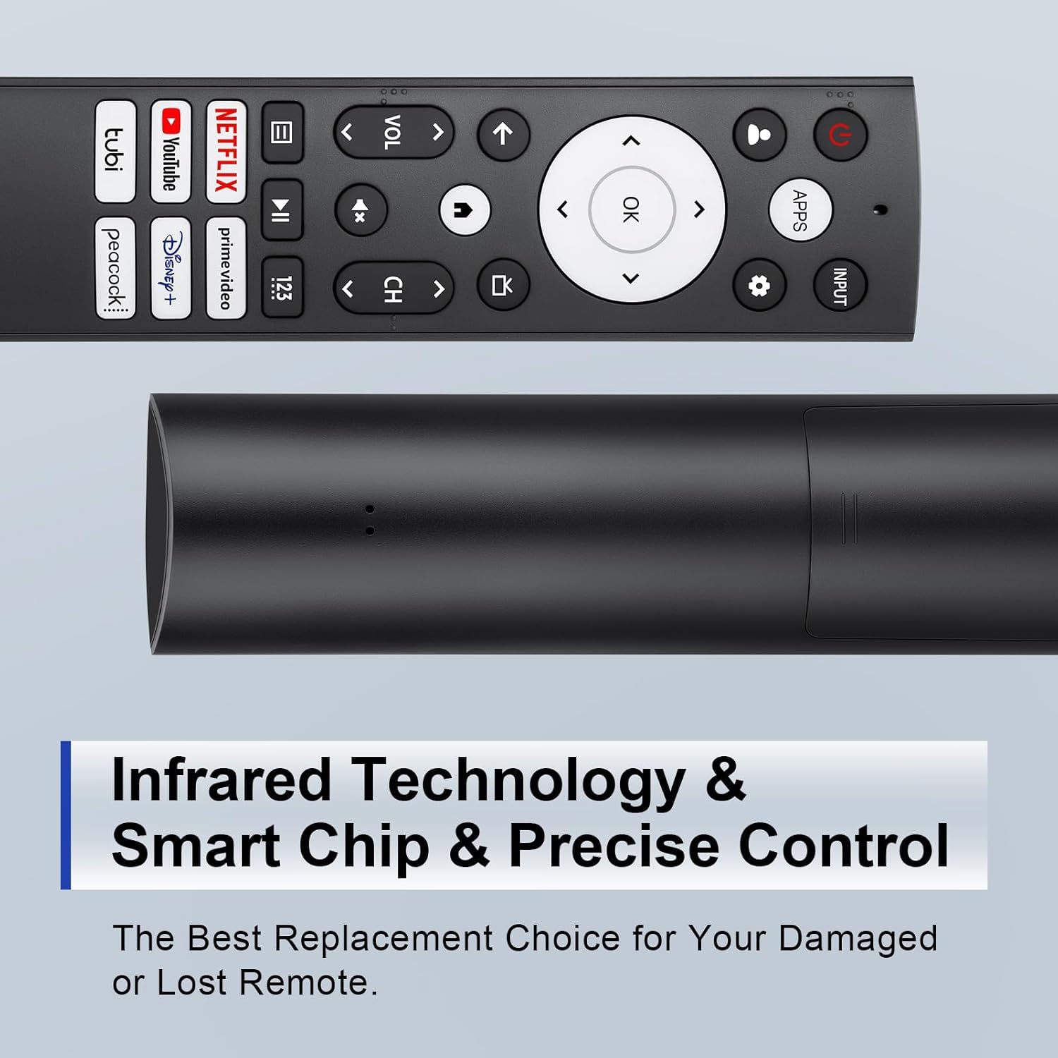 Replacement Remote Control for Hisense Smart Google TV，for Hisense UHD 4K ULED Google TVs Black