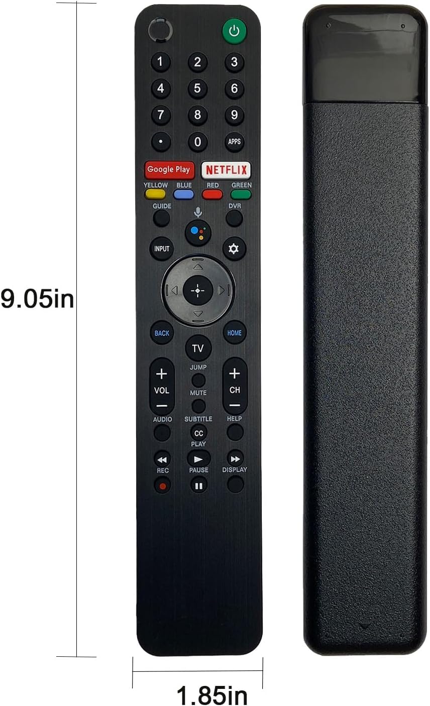 RMF-TX500U Replacement Voice Remote Compatible with Sony TV KD-75X750H KD-55X750H XBR-43X800H XBR-49X800H XBR-55X800H XBR-55X900H XBR-55X950H XBR-65X800H XBR-65X900H XBR-65X950H XBR-75X800H Black