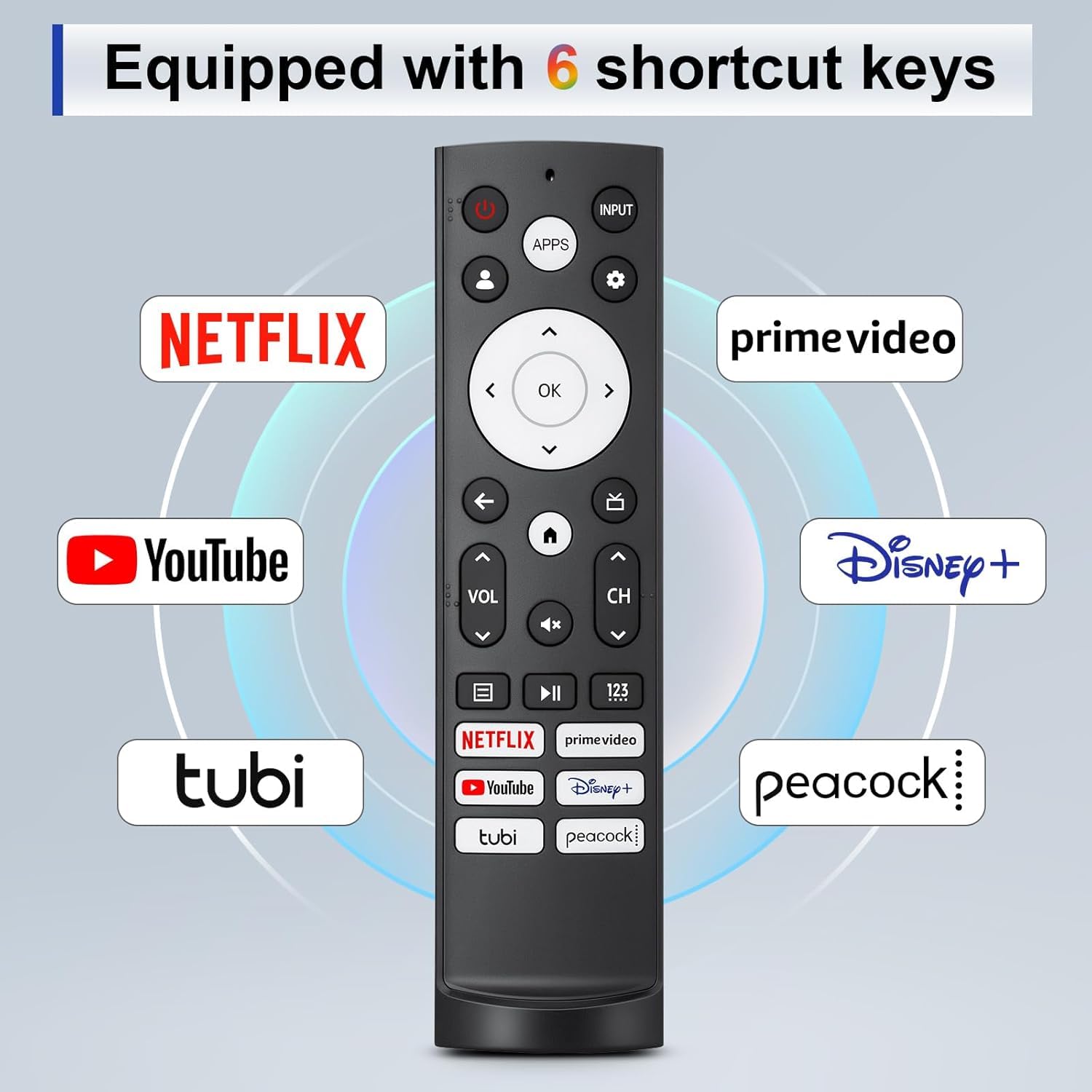 Replacement Remote Control for Hisense Smart Google TV，for Hisense UHD 4K ULED Google TVs Black