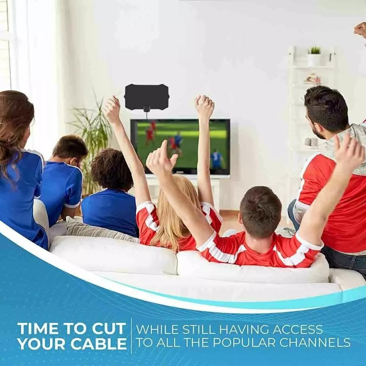 Digital AntennaTV Antenna, Amplified HD Digital TV Antenna Long 250+ Miles Range,Signal Booster 6 FT Coax HDTV Cable,Digital Antenna for TV Support 4K 1080p Antenna TV HD Indoor