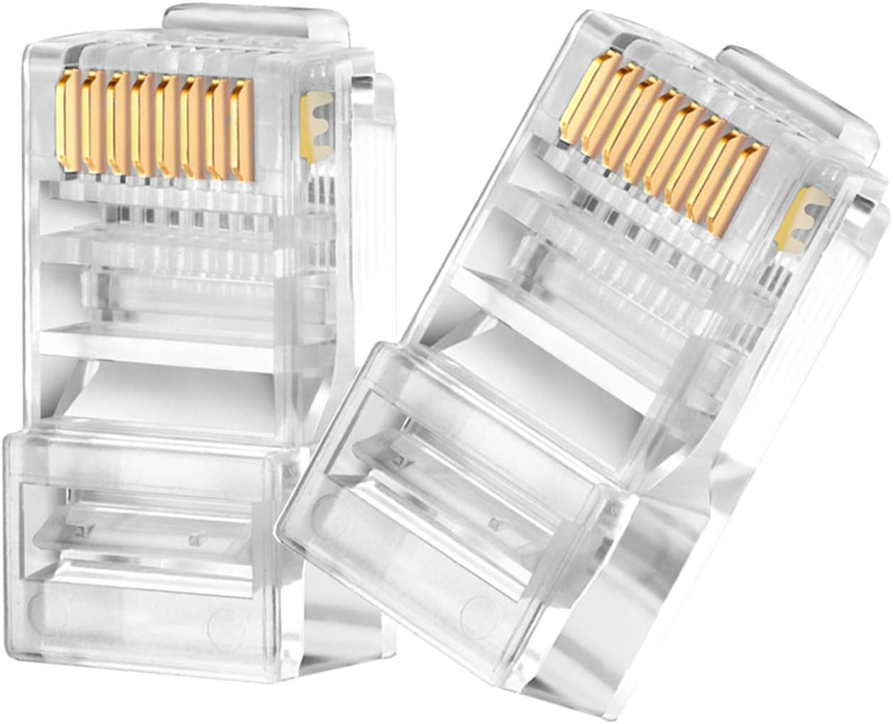 SGElectronic Cat6 RJ45 Connectors, 100-PACK Cat6 RJ45 Ends, Ethernet Cable Crimp Connectors Male Ethernet Connector End