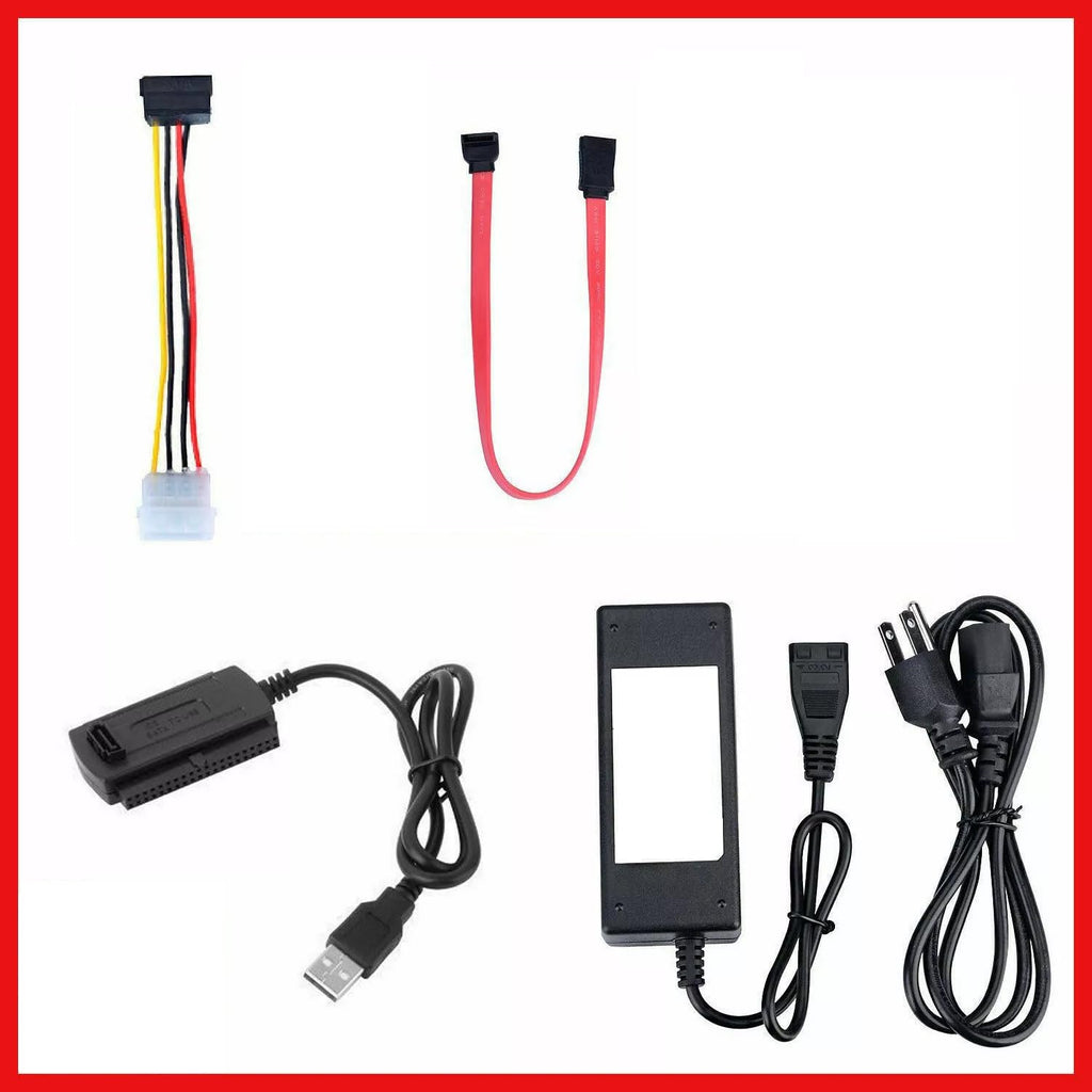 SGElectronix USB 2.0 to SATA PATA IDE 2.5" 3.5" HDD SSD Hard Drive Adapter Transfer Cable Kit