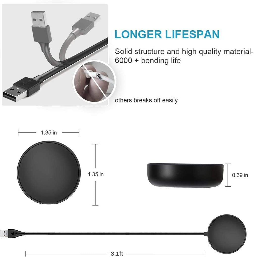 SGElectronix Compatible with Samsung Galaxy Watch 6/6 Classic/ 5/5 Pro/4/4 Classic/3/Active 2/Active,1-Pack Replacement USB Wireless Charging Cable Dock Stand for Galaxy Watch Accessories