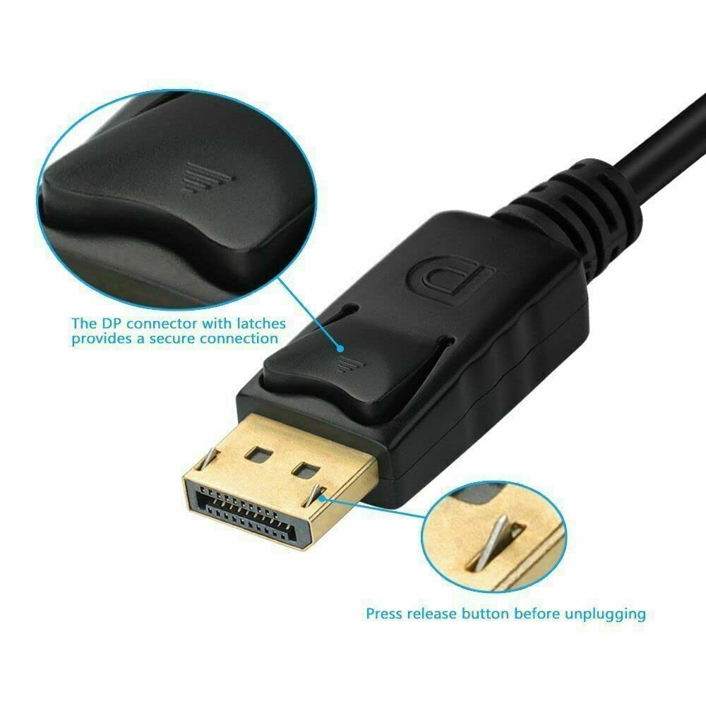 SGElectronix 3 in 1 Displayport DP Male to HDMI/DVI/VGA Female Adapter Converter Cable 1080P