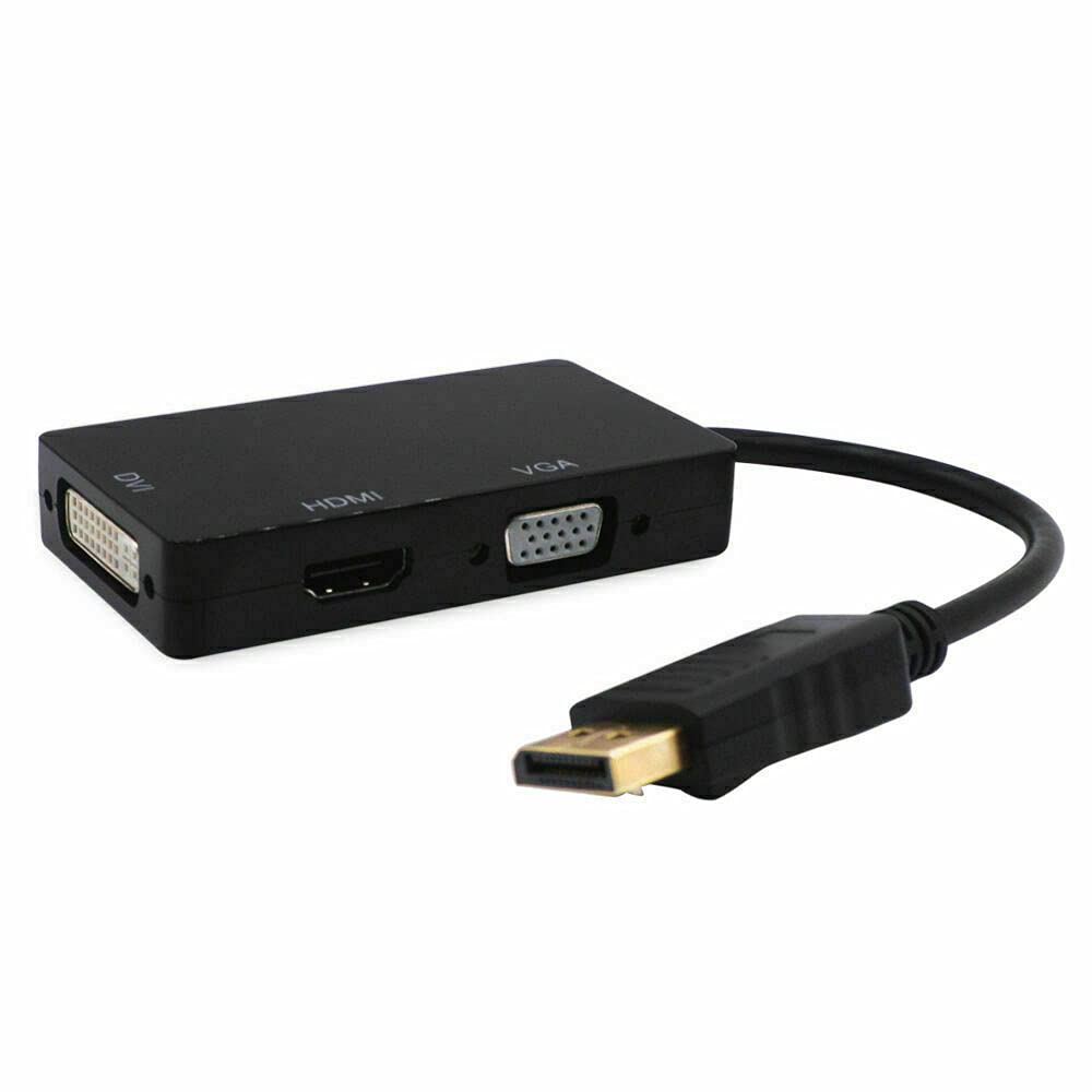 SGElectronix 3 in 1 Displayport DP Male to HDMI/DVI/VGA Female Adapter Converter Cable 1080P